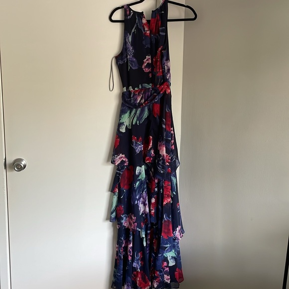 Tahari Chiffon Floral Maxi Dress - Picture 3 of 6